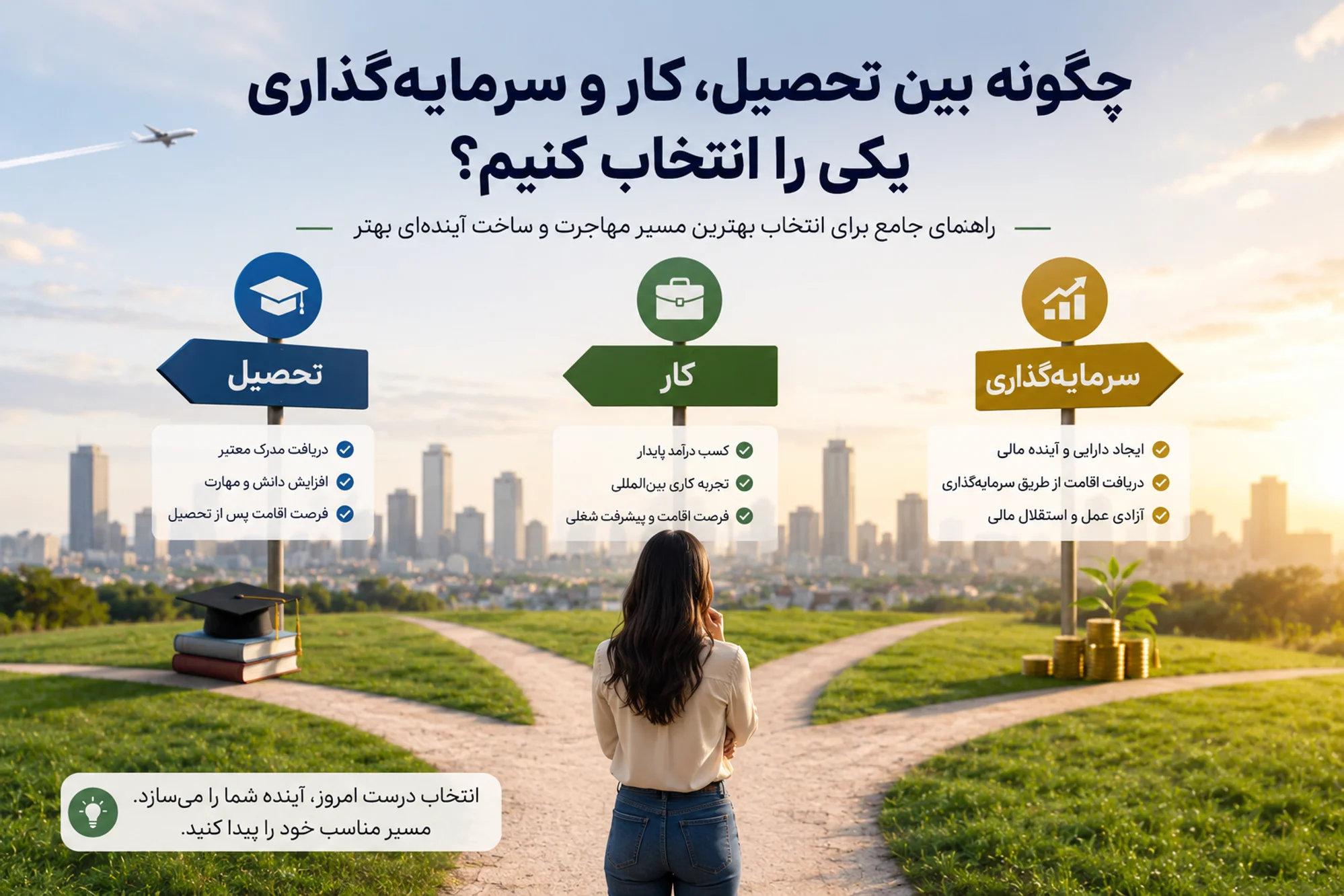 چگونه بهترین مسیر مهاجرت را انتخاب کنیم؟